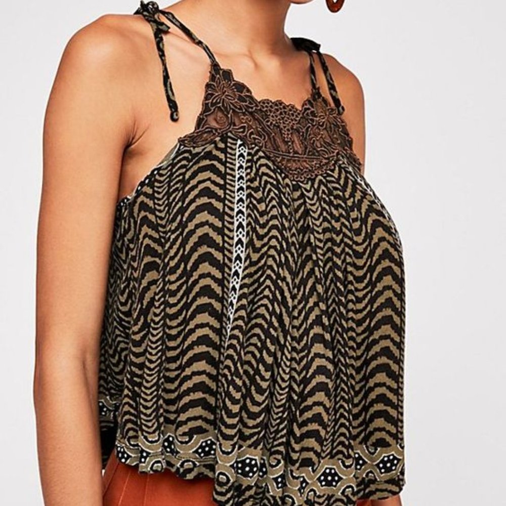 Free People / Black + Olive Wild At Heart Tank
